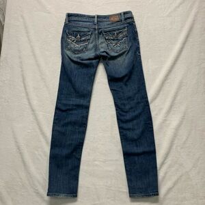BKE Stella boot stretch Jeans 27 X 33 1/2 distressed